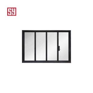 Hiện đại phổ biến tối giản đơn cửa phẳng lớn kính cường lực với sắt rèn thép thành phẩm cho các ứng dụng nhập nội thất - Product Image 2