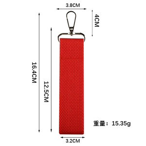 Porte-clés personnalisé en alliage de zinc avec bracelet <span class=keywords><strong>Lulu</strong></span> brodé en tricot durable, idéal pour promotion et cadeau, avec logo de marque - Product Image 2