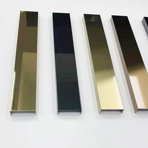 Usine En Gros Épais En Aluminium Métal Bord Protecteur Marbre Tuile Garniture Or <span class=keywords><strong>Plinthe</strong></span> <span class=keywords><strong>Plinthe</strong></span> Décoratif Or Tuile Profil Garniture - Product Image 4