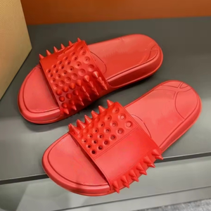 Sandalias Personalizadas con Remaches, Sandalias de Diseñador de Lujo, Pantuflas de Marca Privada, Pantuflas para Hombre, Suela Gruesa de Doble Capa, Unisex - Product Image 5