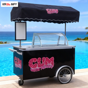 Pedal Pink Mobile Ice Cream Cart with 108L Freezer 3 Wheel Electric Bicycle Adult Food <b>Bike</b> Vending Carts <b>for</b> Sale - Product Image 5