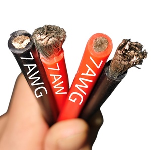Cable de Batería de Silicona de <span class=keywords><strong>7</strong></span> AWG 12mm²/10mm², Resistente a los Rayos UV, Flexible, de Cobre Estañado, para Caravanas y Embarcaciones en Australia - Product Image 1