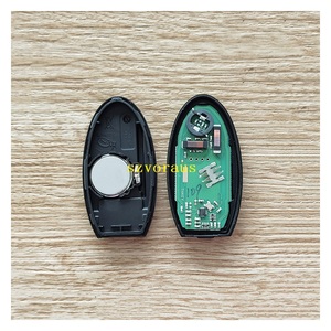 Clé de voiture intelligente à 4 boutons de haute qualité pour Nissan, <span class=keywords><strong>carte</strong></span> intelligente sans logo, 433 MHz, puce 4A, accessoires de clé de voiture, vente en gros - Product Image 4