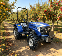Nouveau design, vente chaude, construction durable, tracteur agricole 4x4 50 CV avec moteur Yunnei, pompe IoT, boîte de vitesses, semoir et tondeuse de jardin