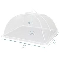 Picknick Camping Keuken Herbruikbaar Opvouwbaar Fruit Ademend Mesh Gaas Afdekking Pop-up Parasol Anti-vlieg Insectenwerend Voedselnet Hand