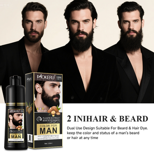 Mokeru 2-in-1 Beard <strong>Color</strong> <strong>Conditioner</strong>, enriched with Moroccan argan oil, provides long-lasting, gentle care for men. - Product Image 2