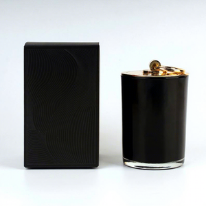Scented <b>Candle</b> Jar Set Cylinder Home Decoration Customized Fragrance Colorful Glass Container with Gold Lid - Product Image 3