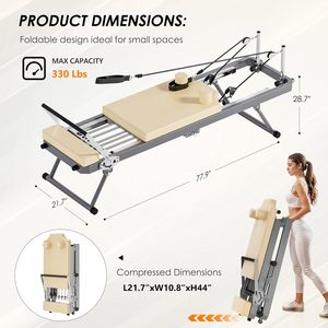 CZFIT Máquina de Pilates Reformer Grande, Resistente y Portátil, Equipo de Fitness para el Hogar, Material de Acero al Carbono, Cama de Yoga - Product Image 2