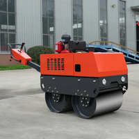 Livraison gratuite Mini rouleau de route Construction de routes Mini rouleau de route compacteur multifonctionnel Double tambour rouleau de route