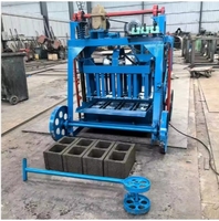 Afrique Vente à chaud Grande machine manuelle mobile de maçonnerie en briques creuses Ligne de production de briques en béton à bas prix des fabricants