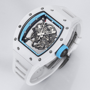 Montre en céramique blanche de qualité supérieure, mouvement intégré double barillet personnalisé, verre saphir double anti-reflet - Product Image 2