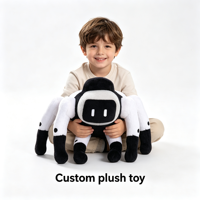 Fabricant OEM/ODM – Jouet en peluche robot chien de dessin animé avec logo imprimé, jouets en peluche robot, mascotte d'entreprise, jouet doux robot
