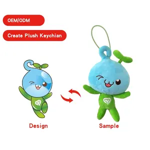 Personalized Design Cute Custom Animal Plush Keychain Bunny Stuffed Toy Plush Keychain Toys