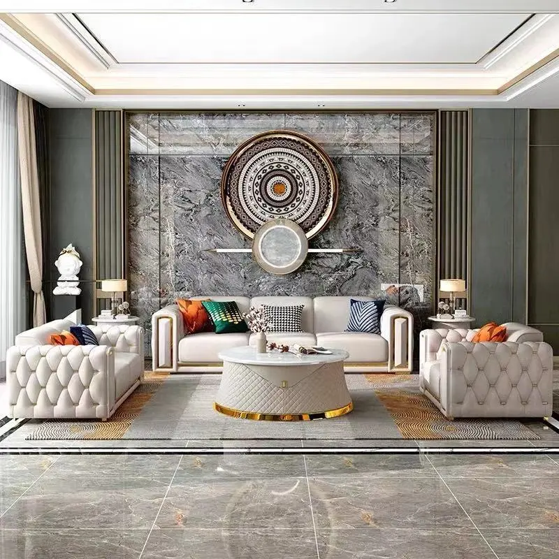 Moderne Stil Leder Wohnzimmer Sofas leichte Luxus-Sofas, Schnitte Couch Lounge benutzer definierte <span class=keywords><strong>Sofa</strong></span> Set Möbel für zu Hause