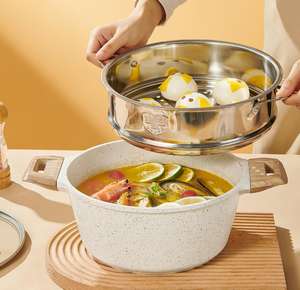 Juego de utensilios de cocina de aleación de aluminio de cerámica antiadherente de diseño moderno de gran oferta con tapa de vidrio, utensilios de cocina, ollas y <span class=keywords><strong>sartenes</strong></span> - Product Image 6