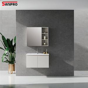SANIPRO <strong>Cheap</strong> Price Hanging Washroom <strong>Vanity</strong> Modern LED Illuminated Mirror Bathroom <strong>Vanities</strong> Cabinet Set - Product Image 1