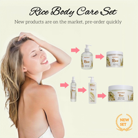 Lotion corporelle au riz biologique Marque Blanche 300ml - Soin hydratant et éclaircissant en profondeur pour peaux sèches, absorption rapide, à base de riz naturel