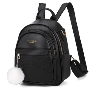 Nueva Mochila Casual Retro para <span class=keywords><strong>Mujer</strong></span>, Minimalista, Acolchada, de PU, con Cierre, de Poliéster, Impermeable, Resistente al Desgaste, Pequeña, para Viajes - Product Image 5