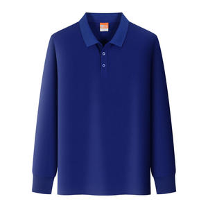 Polos bordados con logotipo personalizado al por mayor, Polo de trabajo de secado rápido de manga larga, uniforme de oficina unisex - Product Image 4