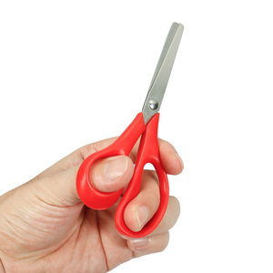 Left Hand Right Hand Student Scissors Stainless Steel Red Green Straight Head Office Paper Craft Cutting Home Use - Product Image 1