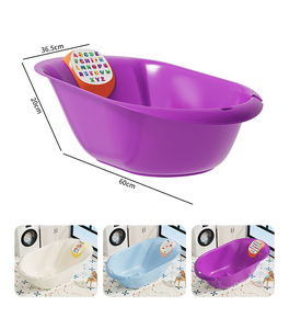 Juego de <span class=keywords><strong>Bañera</strong></span> Plegable para Bebé con Soporte, Juego de Juguetes de Baño de Plástico de Alta Calidad con Cuchara para Agua, <span class=keywords><strong>Lavabo</strong></span> y Cubo - Product Image 4
