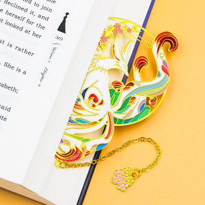Factory Cute Soft Enamel Custom Logo Metal Gold Brass <b>Bookmark</b> for Custom <b>Gift</b> Metal Book Mark <b>Bookmark</b> With Epoxy Metal - Product Image 2