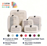 Sacs organisateurs de bagages légers, double fermeture éclair, cubes de rangement pour valises, cubes de compression pour voyage
