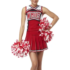 XXXXL Cộng Với Kích Thước ECOPARTY DROP SHIP Ladies Glee Cheerleader Trang Phục Nữ Sinh Đầy Đủ Trang Phục Fancy Dress Uniform