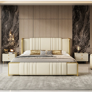 Ensemble de meubles de chambre à coucher, lit <span class=keywords><strong>king</strong></span> size de luxe, fabricant de lits sur mesure, lit de grande taille pour la maison - Product Image 2
