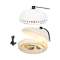 Chingyoo Piège à puces, lot de 2 pièges à puces collants avec 4 disques collants et 6 ampoules, piège à punaises de lit électrique en forme de coquille