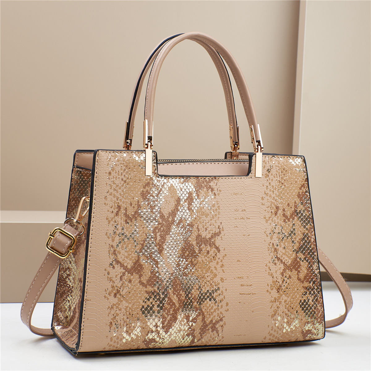Elegant Brown Snakeskin Women\'s Bag Brown Snakeskin Bag - Etsy main image 4