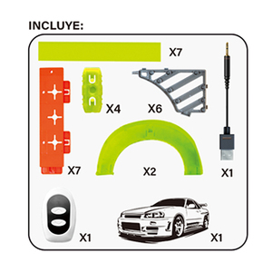 Nouvel ensemble de voitures télécommandées DIY avec piste de course à 360 degrés, 2,4 GHz, recharge USB, construisez votre propre circuit de course, jouet pour enfants - Product Image 4
