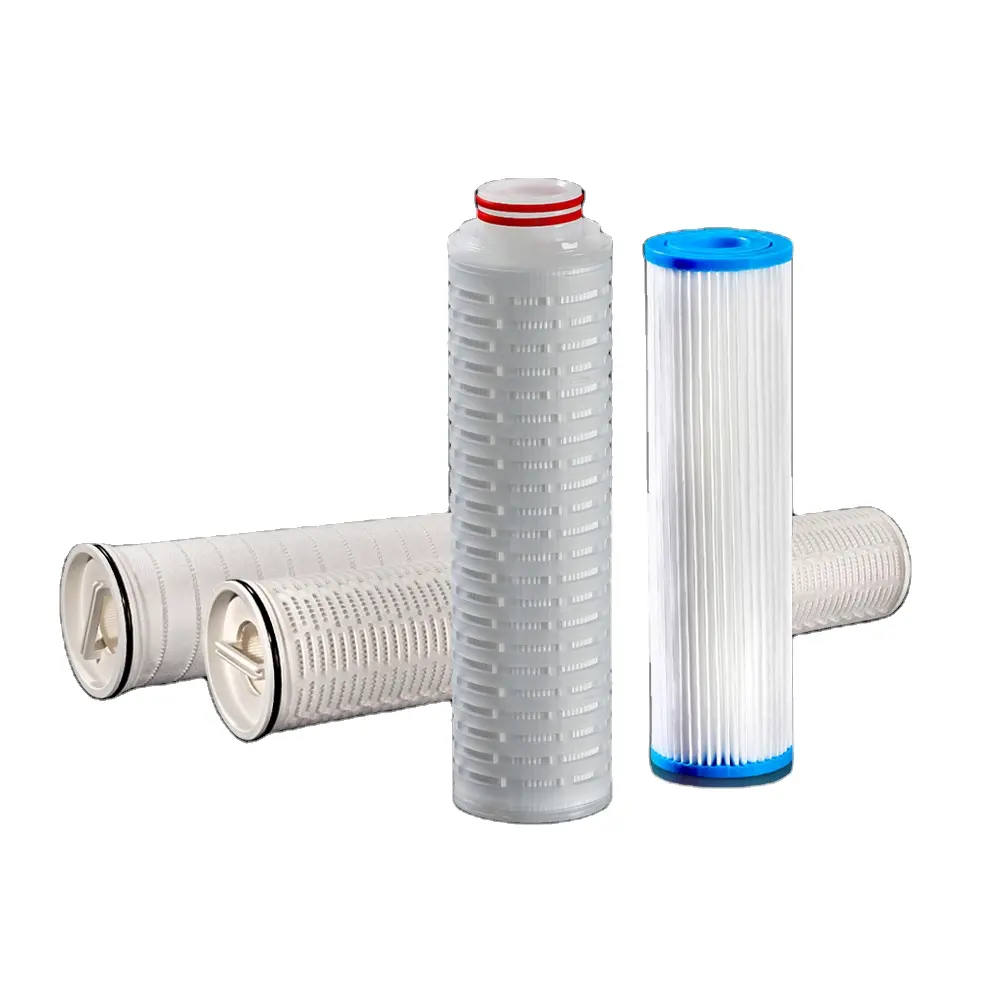 Consion Replacement High Flow 40-60 inch 5/20 micron PP Pleated Filter Cartridge For Sea Water Desalination purification