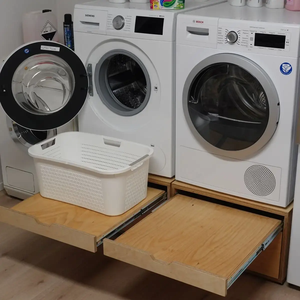 Base de support pour machine à laver sur mesure Piédestal pour <span class=keywords><strong>lave</strong></span>-<span class=keywords><strong>linge</strong></span> séchant Base pour machine à laver avec tiroir - Product Image 2