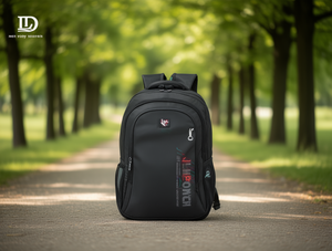 Zaino casual da uomo in poliestere 20-37L resistente con patch per uso esterno - Product Image 2