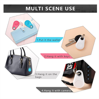 Traceur GPS miniature portable sans fil en ABS, étanche, en forme de goutte d'eau, avec alarme anti-perte et rappel pour chiens et chats