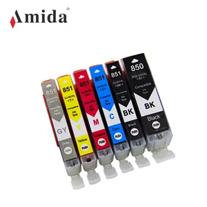 适用于PIXMA ip7280/MG5480/IX6880/MG5680/ MG6680MG6380 /MG7180/MG7580打印机的Amida墨盒兼容850/851