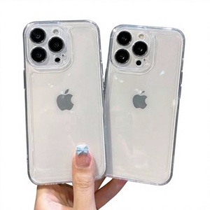 Funda Protectora Transparente Antigolpes y Anti-Caídas de TPU para Negocios, Diseño Elegante, Compatible con 17/16/15/14/13/12/11 Pro Max/<span class=keywords><strong>XS</strong></span>/8 <span class=keywords><strong>Plus</strong></span> Oppo VIVO - Product Image 1