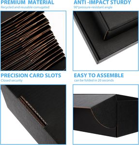 小さなギフトマットラミネート包装カートン用の黒い段ボール出荷箱 - Product Image 3