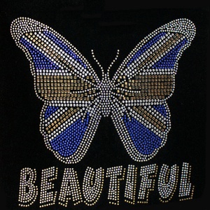 Conception personnalisée Rhinestone Logo Bicycle Design Design de transfert de chaleur Hotfix Rhinestone Template Pattern Transfer Bike Design - Product Image 3