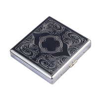 YunAng – Lot de 20 étuis à cigarettes métalliques personnalisables avec logo, étanches, à couvercle rabattable, boîte portable pour accessoires fumeurs