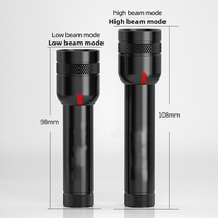 Mini lampe torche LED avec zoom, rotation à 360 degrés, portée du faisceau de 50 à 100 m, charge USB, en alliage d'aluminium, utilisation d'urgence