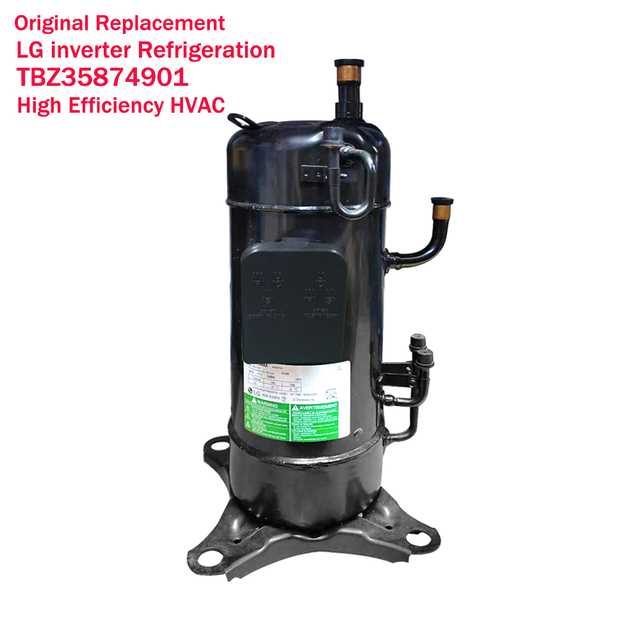 Inverter Scroll Compressor TBZ35874901 TBZ35958401 High Efficiency Refrigeration HVAC Part Metal Body Electric Power Source