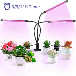 Lámpara LED de Cultivo <span class=keywords><strong>para</strong></span> Plantas de Interior con 3 Cabezas, Control Remoto, Cuello de Cisne de <span class=keywords><strong>15</strong></span> Pulgadas, Regulable, Temporizador, Lámpara con Clip <span class=keywords><strong>para</strong></span> <span class=keywords><strong>Suculentas</strong></span>, Venta al por Mayor - Product Image 2