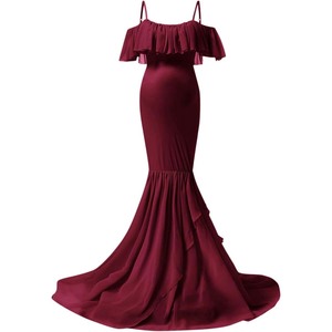 Abito <span class=keywords><strong>premaman</strong></span> floreale con cinturino Spaghetti da donna con volant DGPD-012 - Product Image 3
