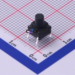 TS-1010GD-BR08026 Tactile Switch Through hole Component (THT) Switch Single Pole Single Throw Round Button 2.6N Through Hole - Product Image 1