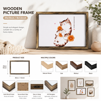Cadre photo horizontal en bois naturel imprimé 20*30 avec boîte, idéal pour la décoration de bureau et de maison (vente en gros)