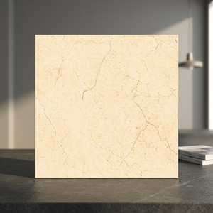 Modernas Baldosas de Porcelana Pulida Brillante Marfil Bianco 600x600mm, Diseño de Mármol, Cerámica de Diseño - Product Image 3