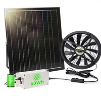 Ventilateur axial solaire 40W 10 pouces 12V en plastique à fixation murale pour serre/abri/poulailler, étanche, faible bruit, OEM/ODM, roulement à billes