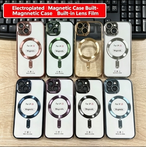 เคสโทรศัพท์แบบวงแหวนแม่เหล็กเคลือบใสพร้อมฝาครอบเลนส์ป้องกัน สำหรับ iPhone17 16 15 14  โลโก้ปรับแต่งได้ ขายส่ง - Product Image 2
